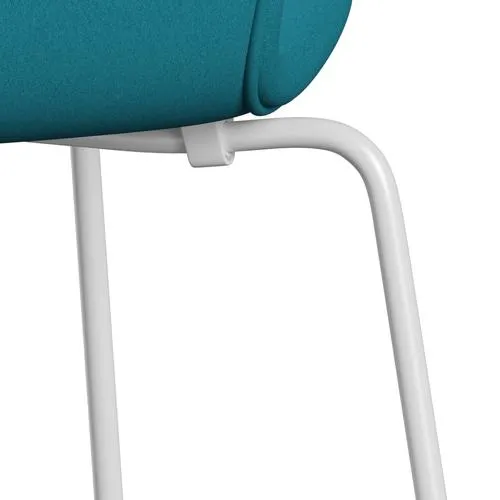 Fritz Hansen Series 7™ Chair Full Upholstery, White/Comfort Turquoise Light