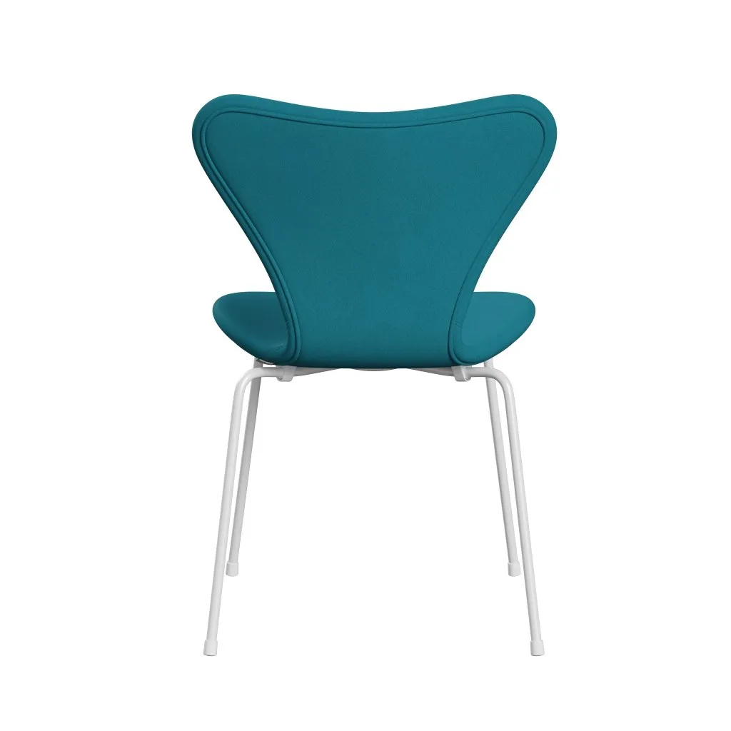 Fritz Hansen Series 7™ Chair Full Upholstery, White/Comfort Turquoise Light