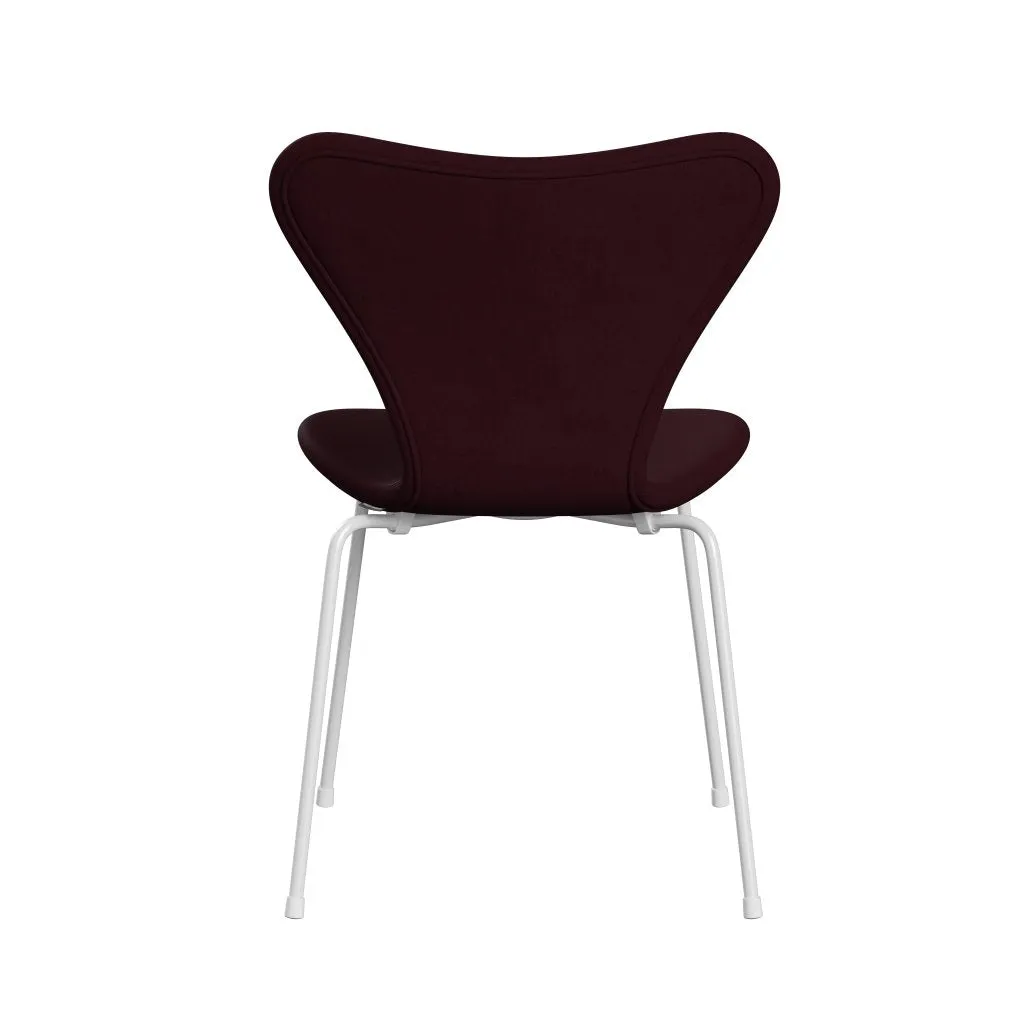 Fritz Hansen Series 7™ Chair Full Upholstery, White/Comfort Violet/Dark Red