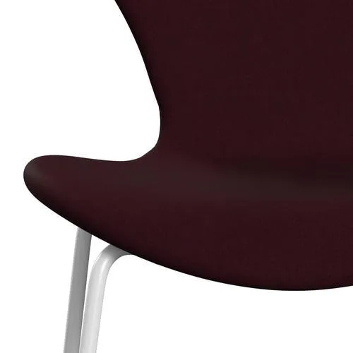 Fritz Hansen Series 7™ Chair Full Upholstery, White/Comfort Violet/Dark Red