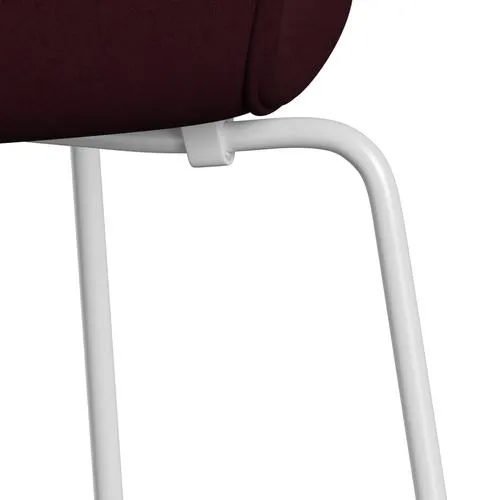 Fritz Hansen Series 7™ Chair Full Upholstery, White/Comfort Violet/Dark Red