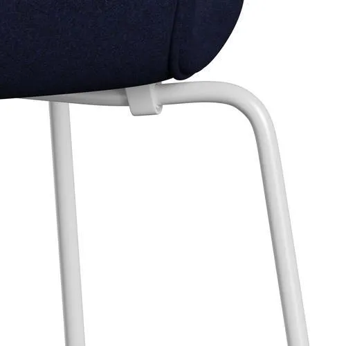 Fritz Hansen Series 7™ Chair Full Upholstery, White/Divina Melange Dark Blue