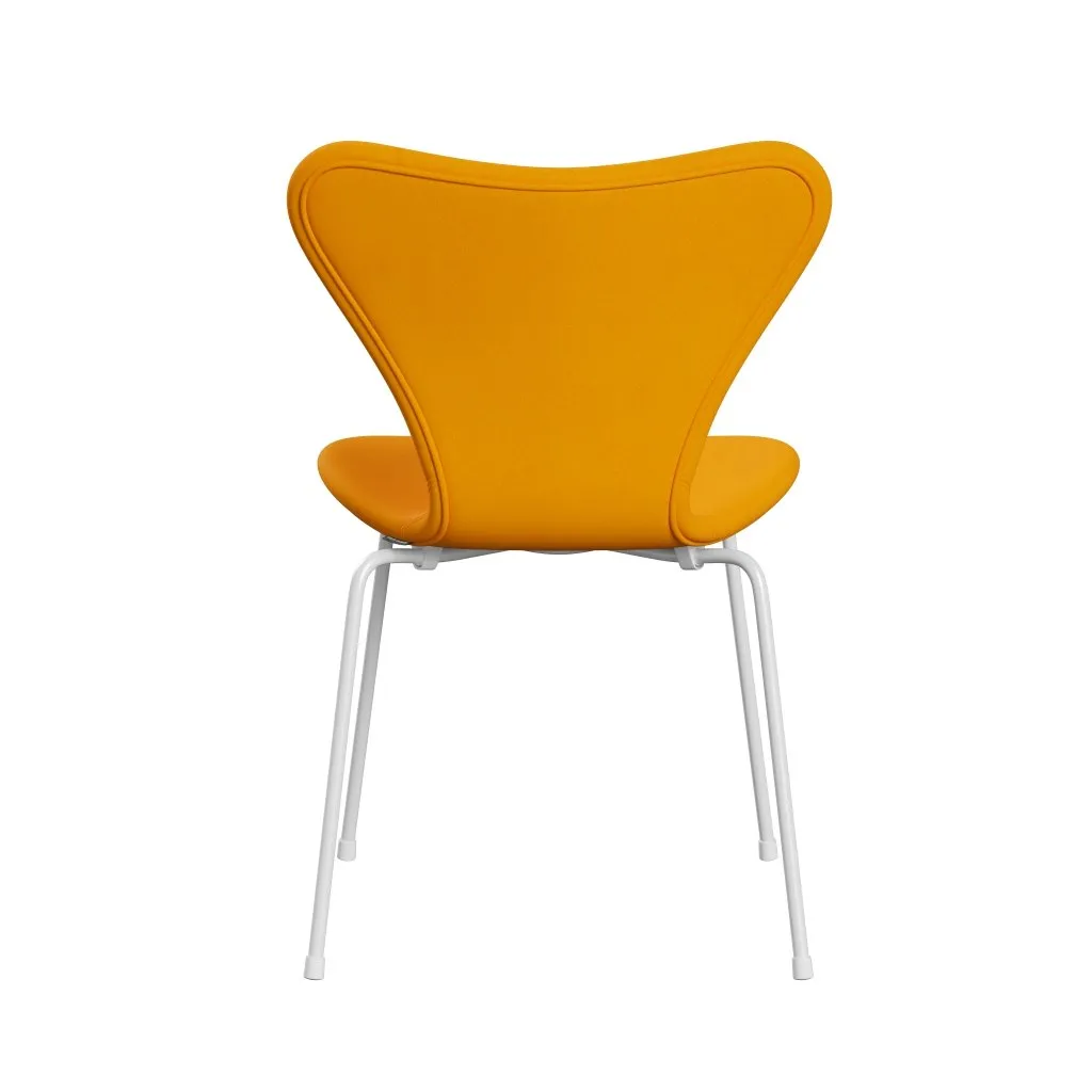 Fritz Hansen Series 7™ Chair Full Upholstery, White/Divina Orange (Div426)