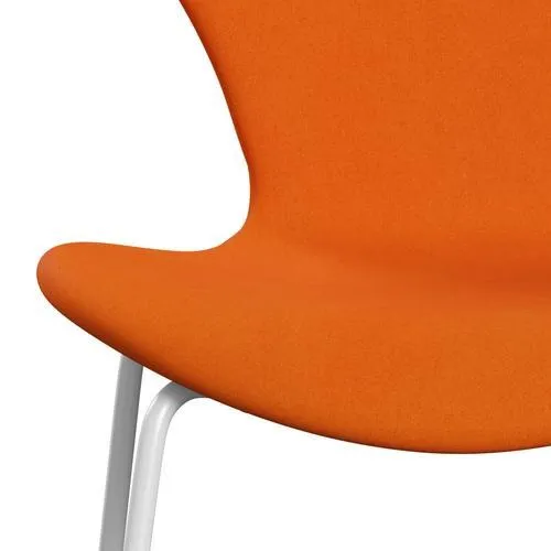 Fritz Hansen Series 7™ Chair Full Upholstery, White/Divina Pastel Orange