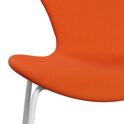 Fritz Hansen Series 7™ Chair Full Upholstery, White/Fame Orange (F63016)