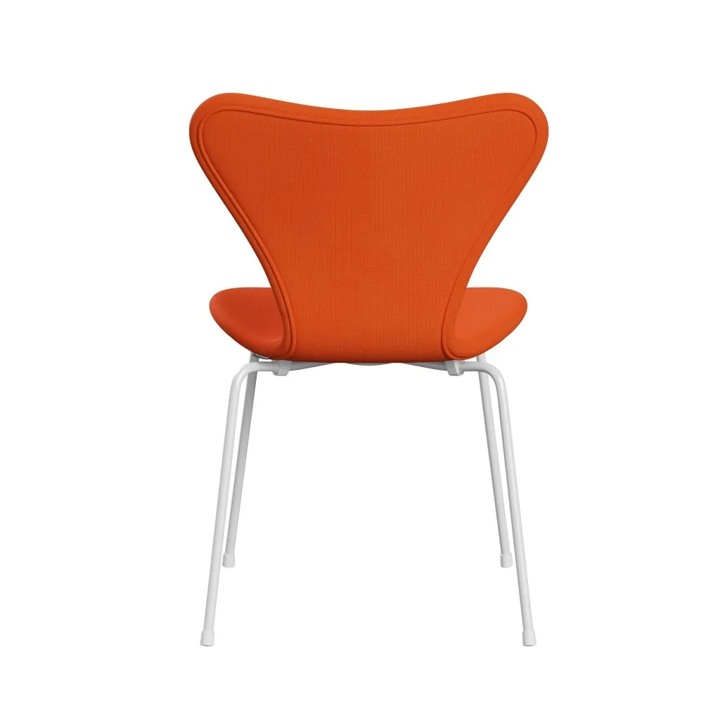 Fritz Hansen Series 7™ Chair Full Upholstery, White/Fame Orange (F63016)