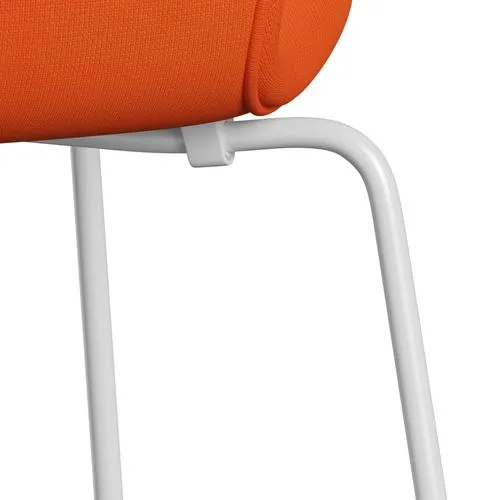 Fritz Hansen Series 7™ Chair Full Upholstery, White/Fame Orange (F63016)