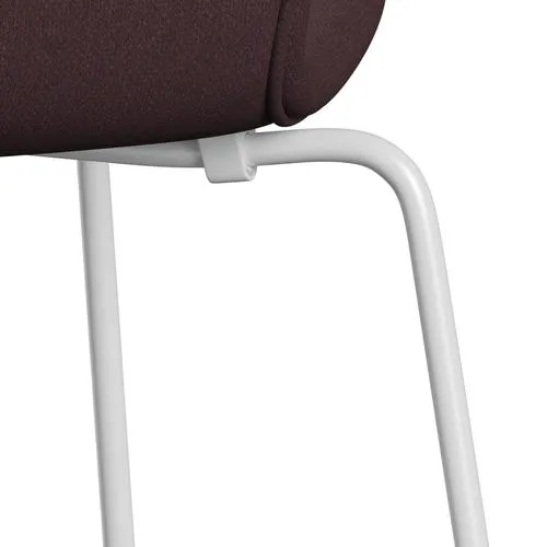 Fritz Hansen Series 7™ Chair Full Upholstery, White/Fiord Burgundy