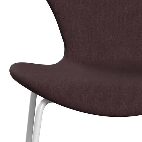 Fritz Hansen Series 7™ Chair Full Upholstery, White/Fiord Burgundy