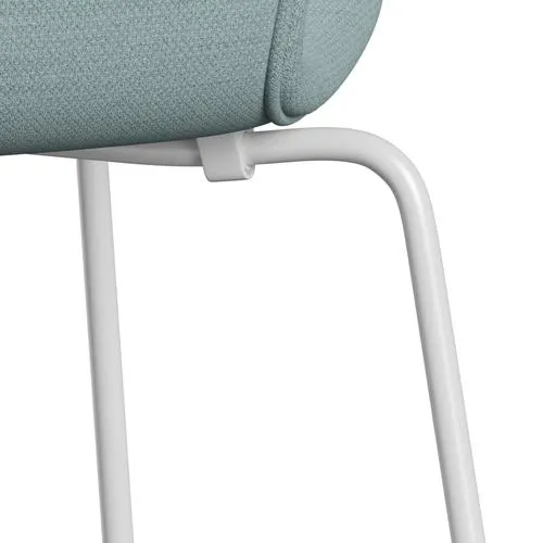Fritz Hansen Series 7™ Chair Full Upholstery, White/Fiord Light Blue/Stone