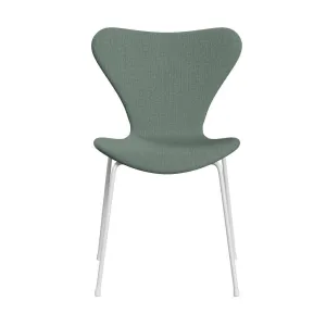 Fritz Hansen Series 7™ Chair Full Upholstery, White/Re Wool Aqua/Natural