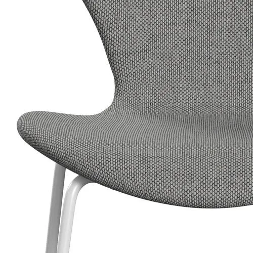 Fritz Hansen Series 7™ Chair Full Upholstery, White/Re Wool Wool White/Natural