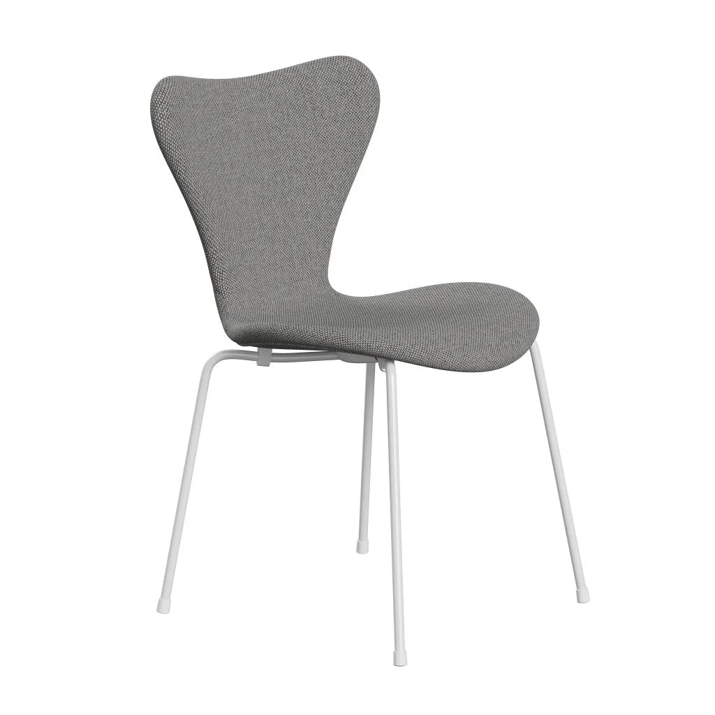 Fritz Hansen Series 7™ Chair Full Upholstery, White/Re Wool Wool White/Natural