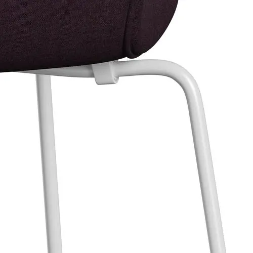 Fritz Hansen Series 7™ Chair Full Upholstery, White/Remix Aubergine (Rem692)