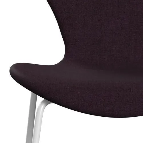 Fritz Hansen Series 7™ Chair Full Upholstery, White/Remix Aubergine (Rem692)