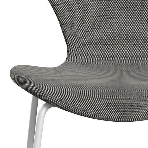 Fritz Hansen Series 7™ Chair Full Upholstery, White/Steelcut Trio White/Black