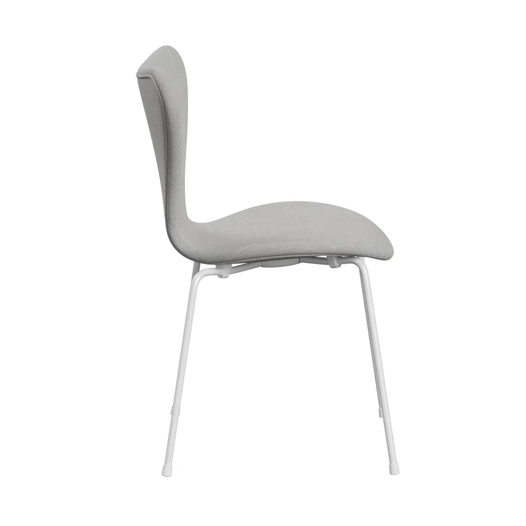 Fritz Hansen Series 7™ Chair Full Upholstery, White/Sunniva 2 Natural/Light Grey