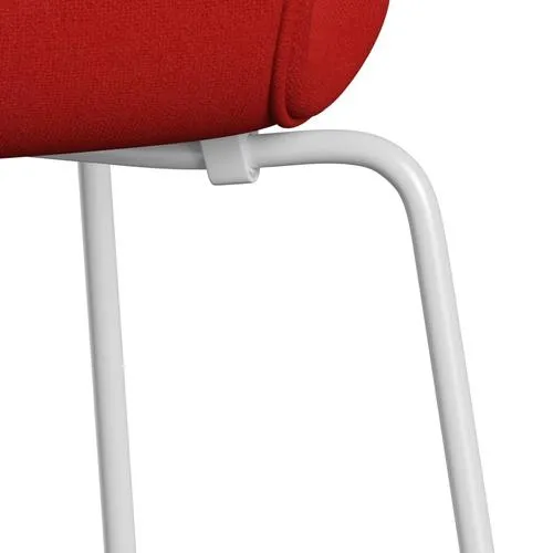 Fritz Hansen Series 7™ Chair Full Upholstery, White/Tonus Orange/Red