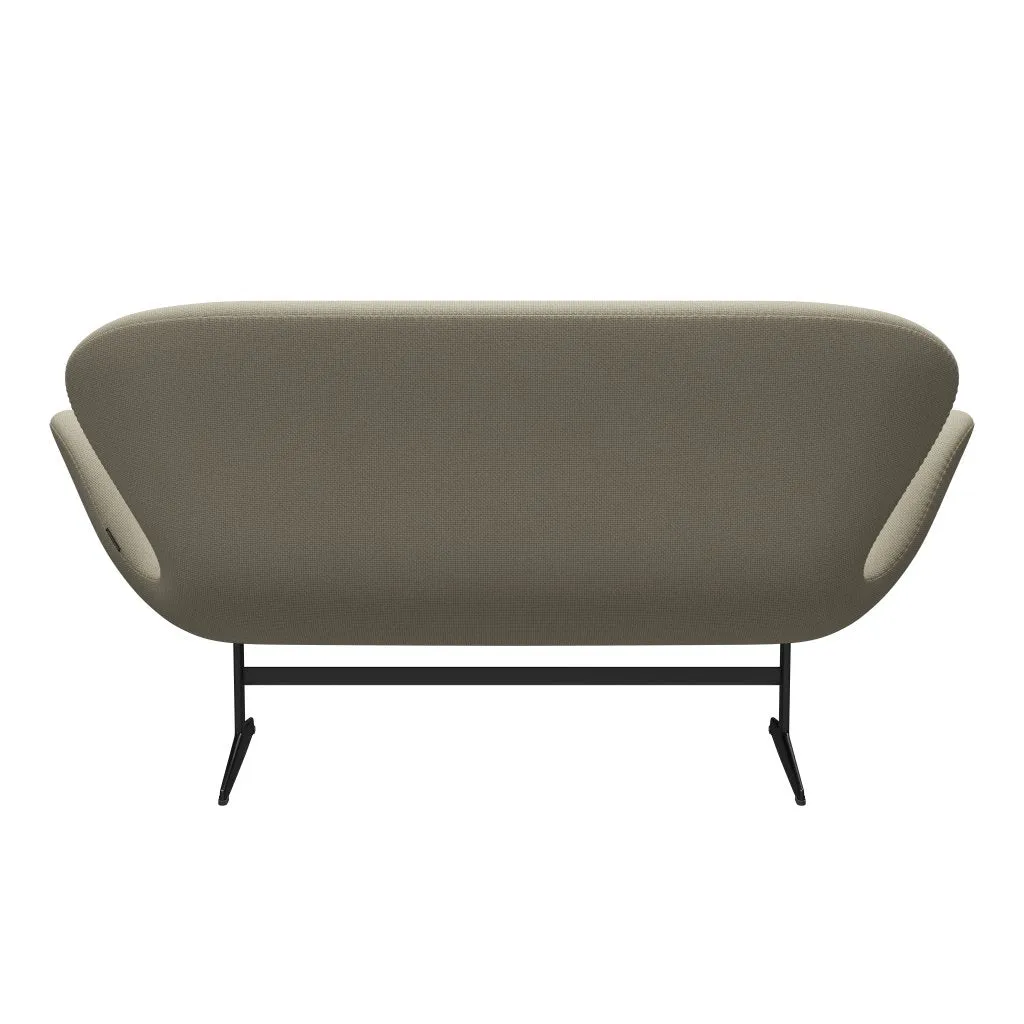 Fritz Hansen Swan™ Sofa 2 Seater, Black Lacquered/Diablo Sand