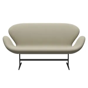 Fritz Hansen Swan™ Sofa 2 Seater, Black Lacquered/Diablo Sand