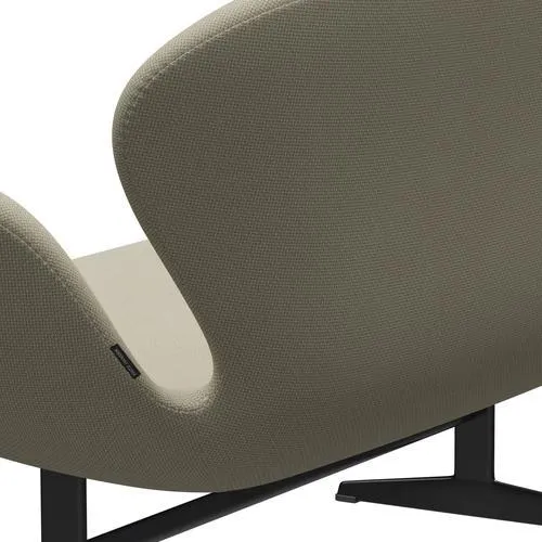 Fritz Hansen Swan™ Sofa 2 Seater, Black Lacquered/Diablo Sand