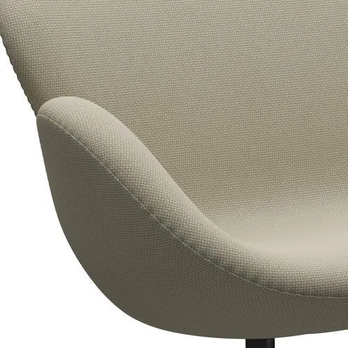 Fritz Hansen Swan™ Sofa 2 Seater, Black Lacquered/Diablo Sand