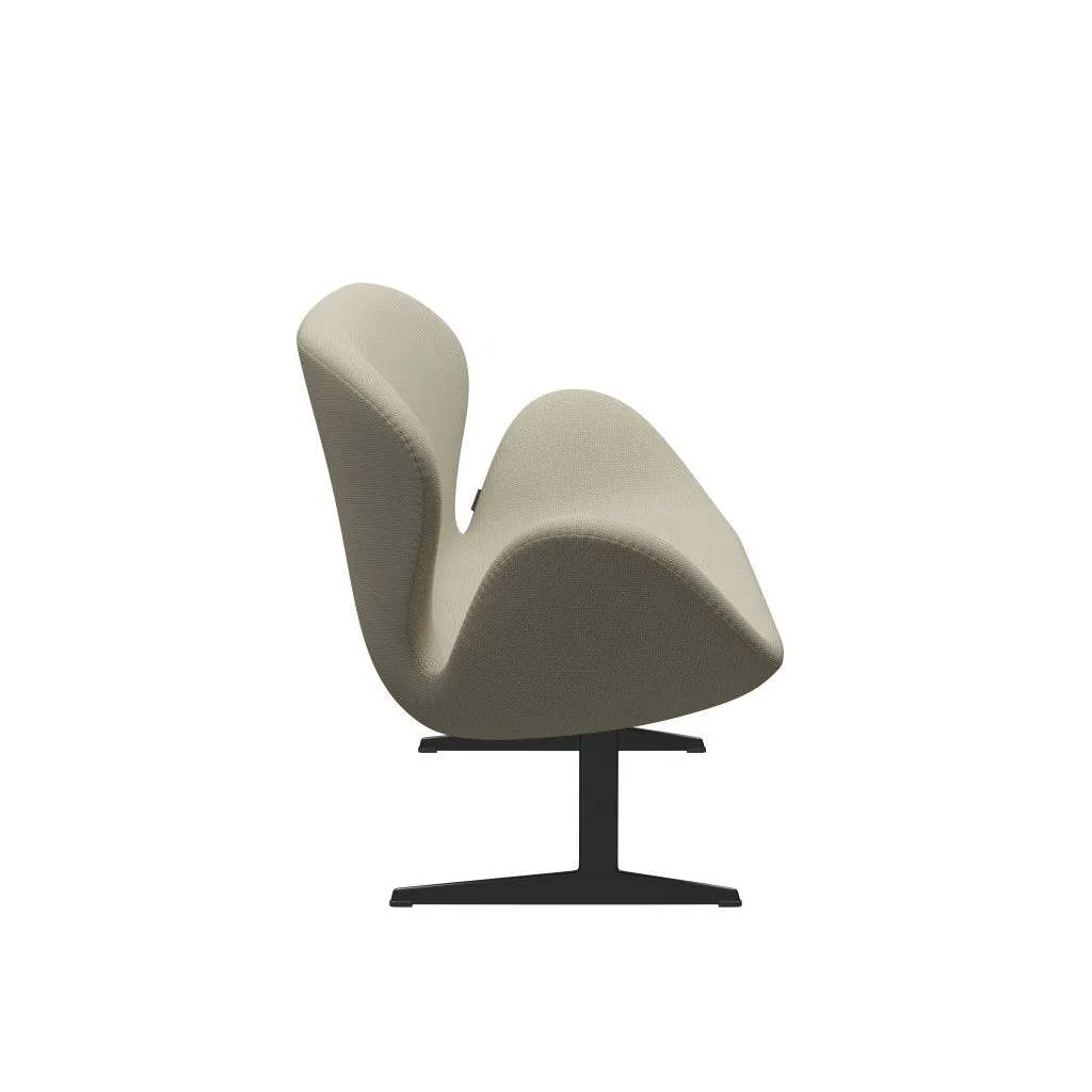 Fritz Hansen Swan™ Sofa 2 Seater, Black Lacquered/Diablo Sand
