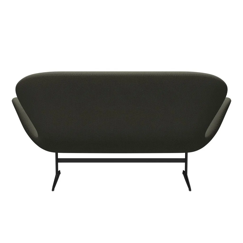 Fritz Hansen Swan™ Sofa 2 Seater, Black Lacquered/Diablo Warm Grey