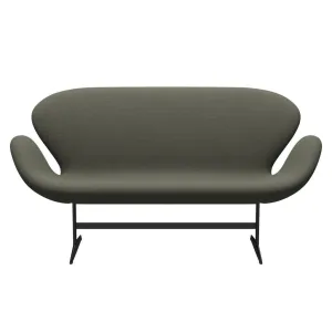 Fritz Hansen Swan™ Sofa 2 Seater, Black Lacquered/Diablo Warm Grey
