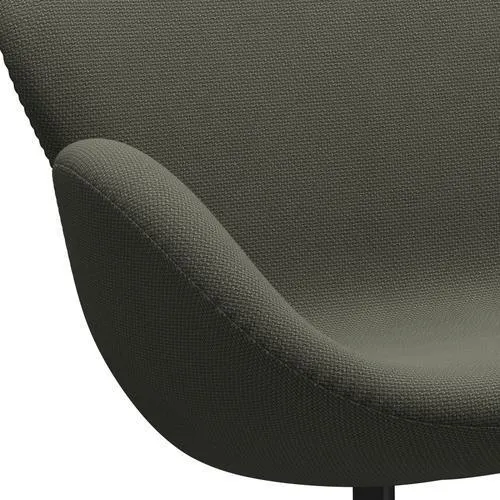 Fritz Hansen Swan™ Sofa 2 Seater, Black Lacquered/Diablo Warm Grey