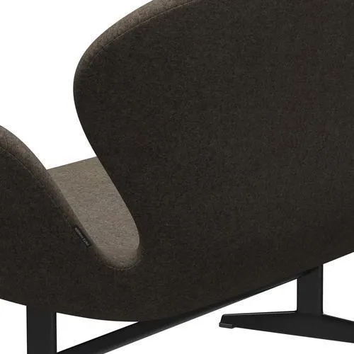 Fritz Hansen Swan™ Sofa 2 Seater, Black Lacquered/Divina Md Mole