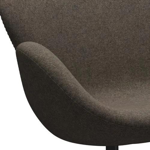 Fritz Hansen Swan™ Sofa 2 Seater, Black Lacquered/Divina Md Mole