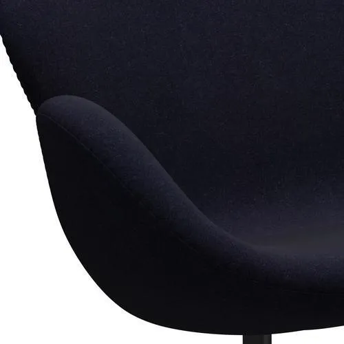 Fritz Hansen Swan™ Sofa 2 Seater, Black Lacquered/Divina Md Navy Dark