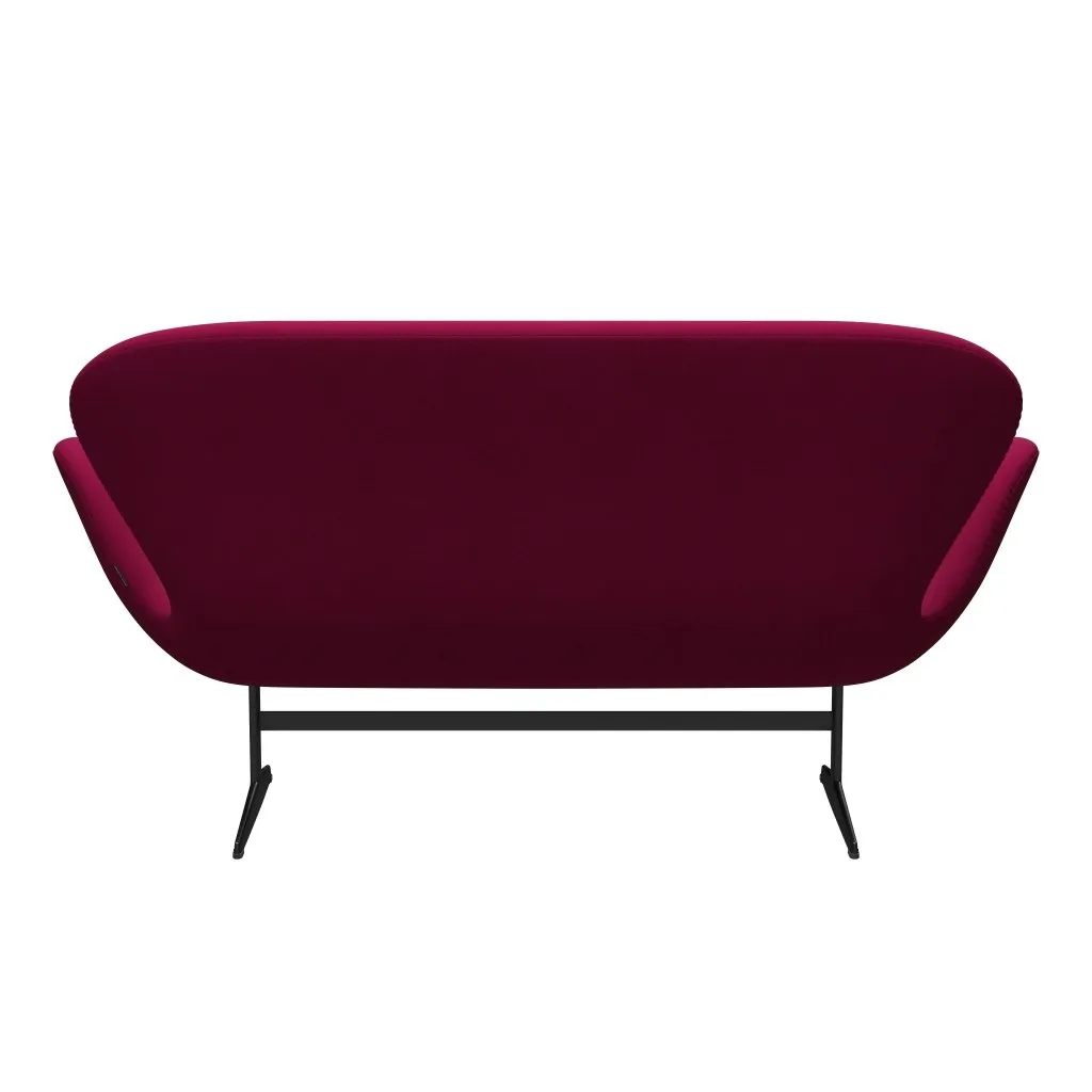 Fritz Hansen Swan™ Sofa 2 Seater, Black Lacquered/Divina Pink Dark