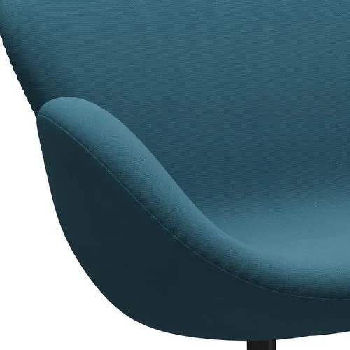 Fritz Hansen Swan™ Sofa 2 Seater, Black Lacquered/Fame Blue Green