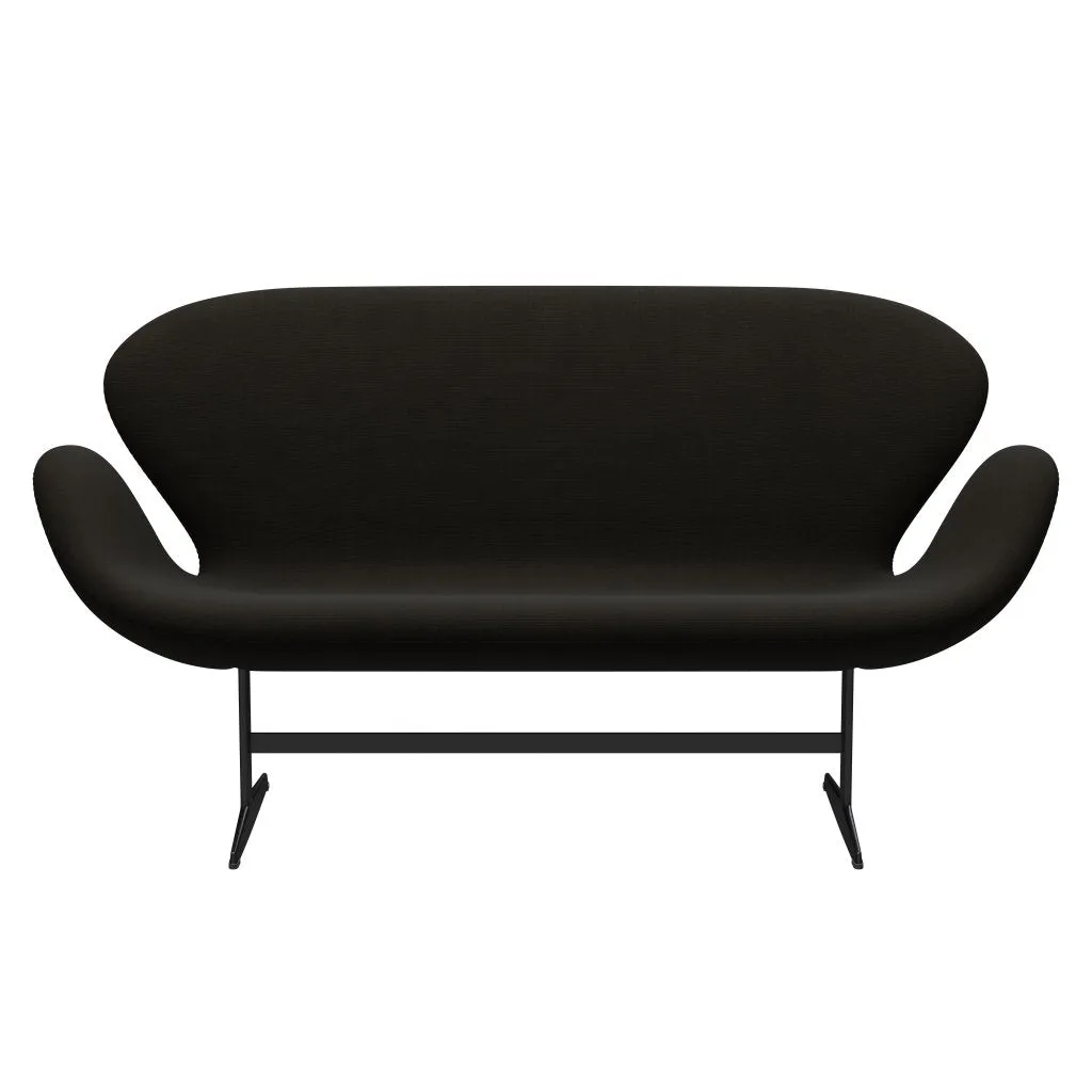 Fritz Hansen Swan™ Sofa 2 Seater, Black Lacquered/Fame Dark