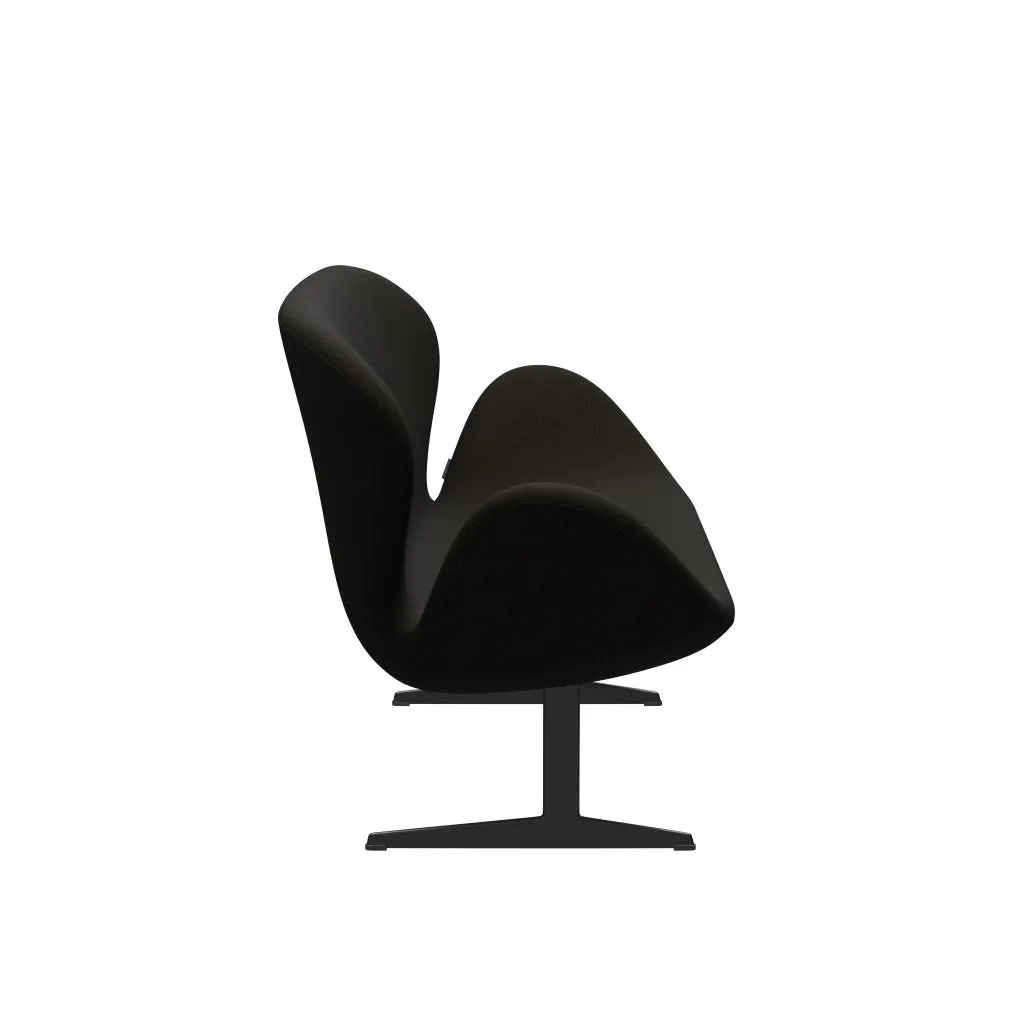 Fritz Hansen Swan™ Sofa 2 Seater, Black Lacquered/Fame Dark