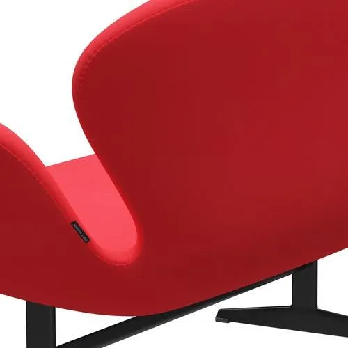 Fritz Hansen Swan™ Sofa 2 Seater, Black Lacquered/Fame Pink