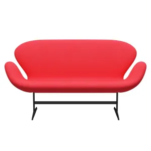 Fritz Hansen Swan™ Sofa 2 Seater, Black Lacquered/Fame Pink