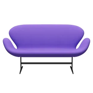 Fritz Hansen Swan™ Sofa 2 Seater, Black Lacquered/Fame Violet Light