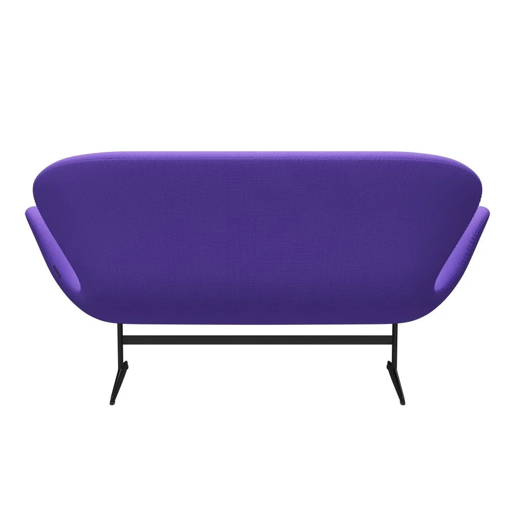 Fritz Hansen Swan™ Sofa 2 Seater, Black Lacquered/Fame Violet Light