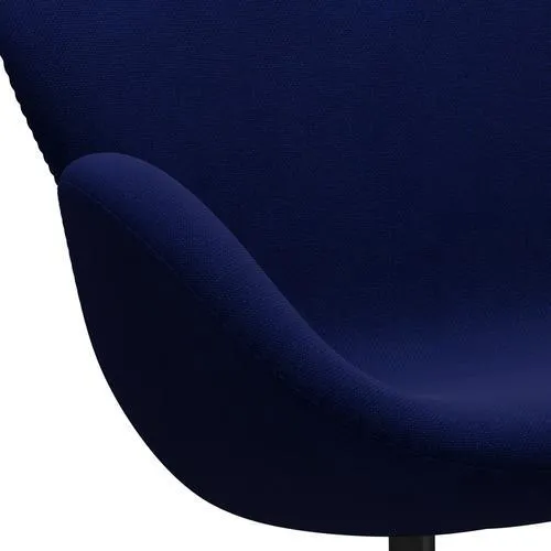 Fritz Hansen Swan™ Sofa 2 Seater, Black Lacquered/Hallingdal Dark Blue
