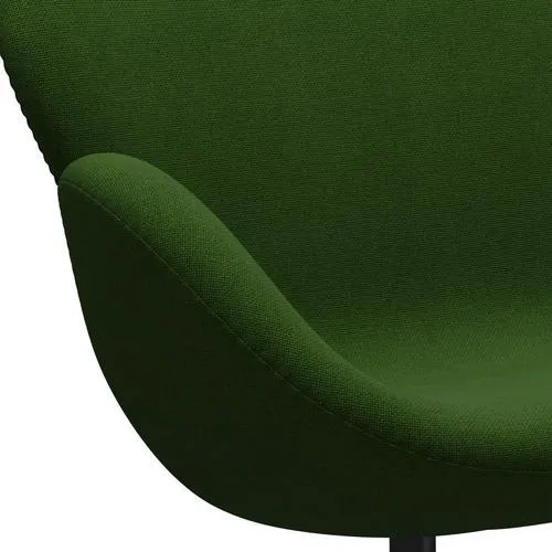 Fritz Hansen Swan™ Sofa 2 Seater, Black Lacquered/Hallingdal Grass Green