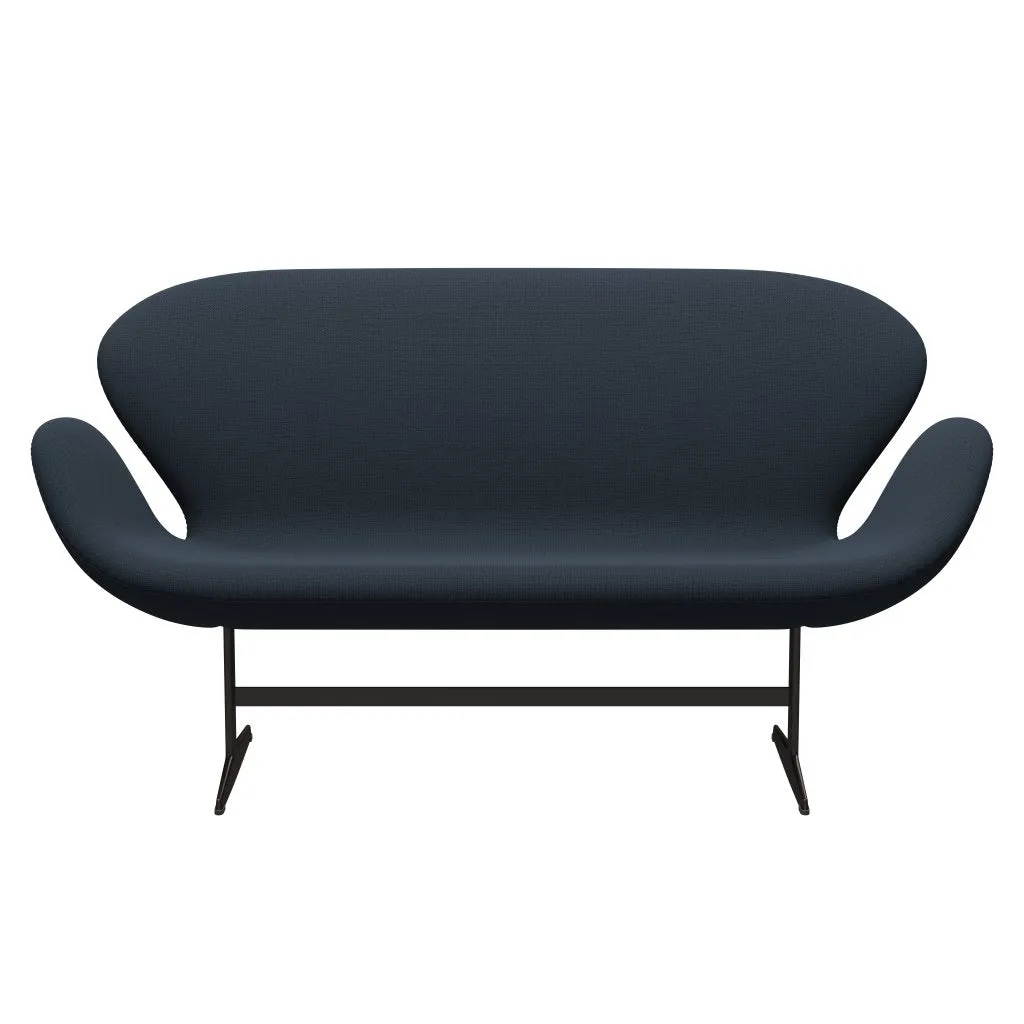Fritz Hansen Swan™ Sofa 2 Seater, Brown Bronze/Capture Blue