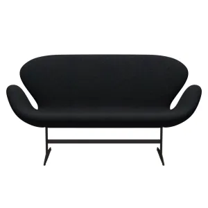 Fritz Hansen Swan Sofa 2 Seater, Brown Bronze/Divina Md Black