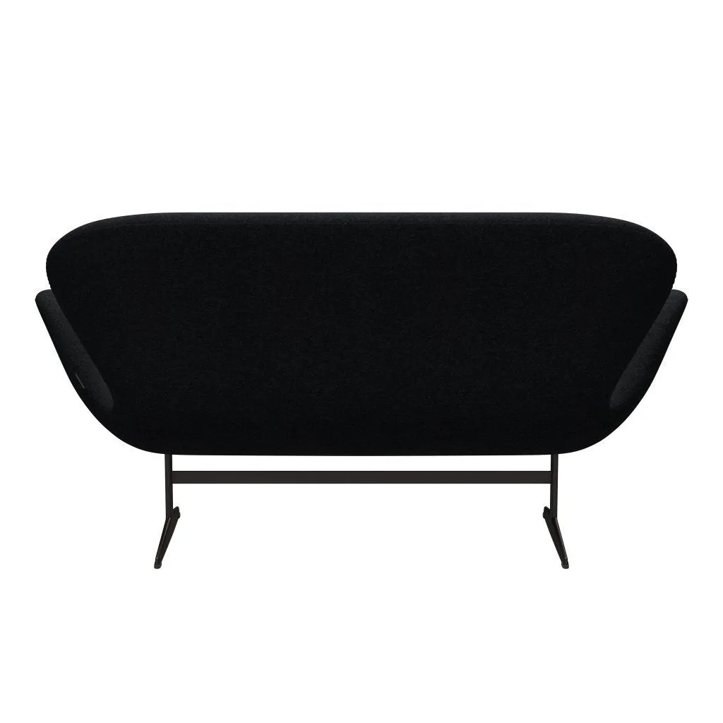 Fritz Hansen Swan Sofa 2 Seater, Brown Bronze/Divina Md Black
