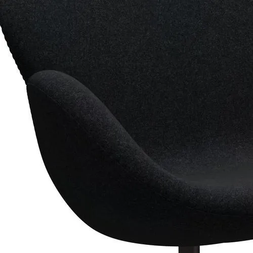 Fritz Hansen Swan Sofa 2 Seater, Brown Bronze/Divina Md Black
