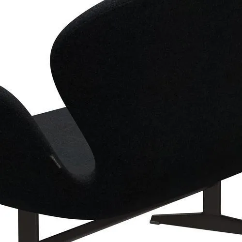 Fritz Hansen Swan Sofa 2 Seater, Brown Bronze/Divina Md Black