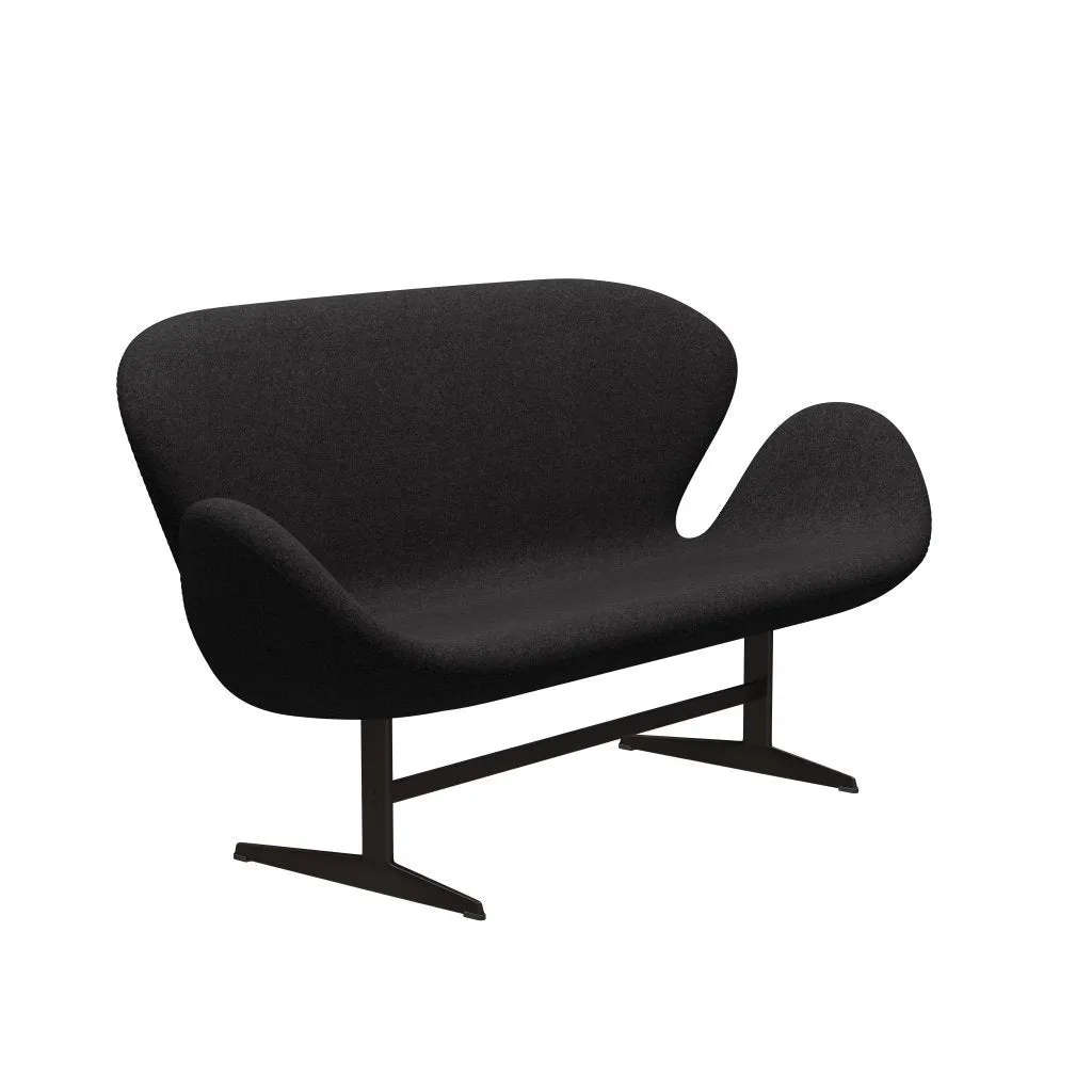 Fritz Hansen Swan™ Sofa 2 Seater, Brown Bronze/Divina Md Dark Grey