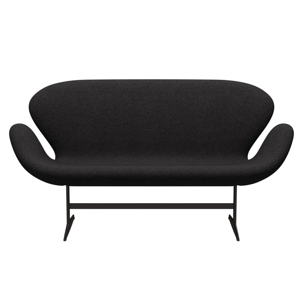 Fritz Hansen Swan™ Sofa 2 Seater, Brown Bronze/Divina Md Dark Grey